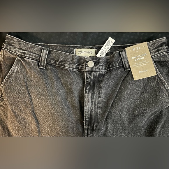 NWT Madewell Sz 31 Low-Slung Straight Baggy Cargo Jeans in Ranney Wash - Picture 7 of 10